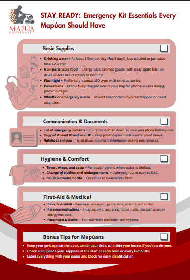 Stay Ready Emergency Checklist
